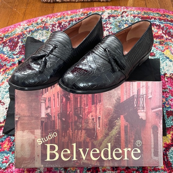 Studio Belvedere - Men’s 11.5 - Genuine Snake Skin Loafers. main image 4